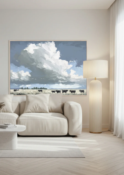 Cloudland Pasture Hayfield Wall Art