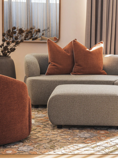 Echo Pascal Linseed Ottoman