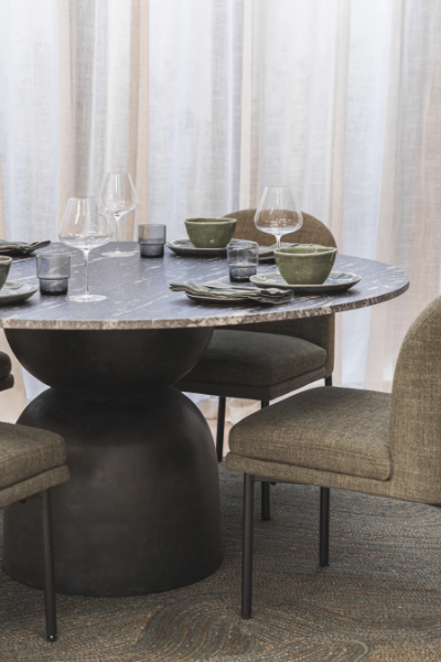 Lisbon Marble Dining Table 6 Seater