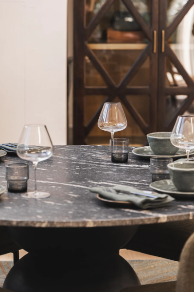 Lisbon Marble Dining Table 6 Seater