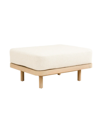 Syros Teak Natura Ottoman