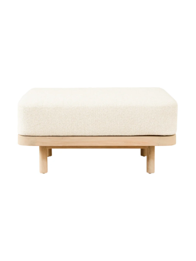 Syros Teak Natura Ottoman