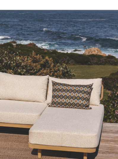 Syros Teak Natura Ottoman