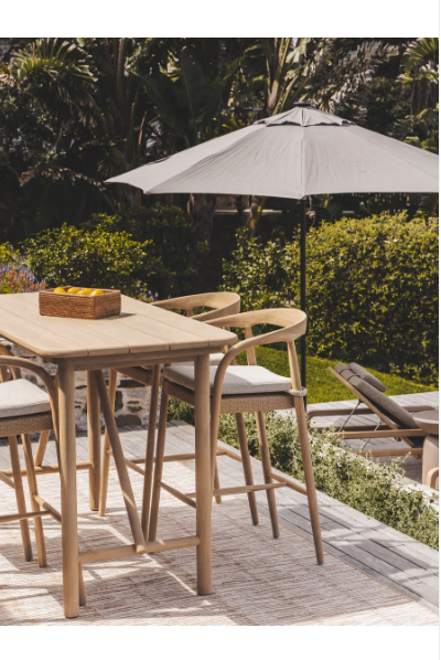 Tulum Teak Natura 4 Seater Bar Table