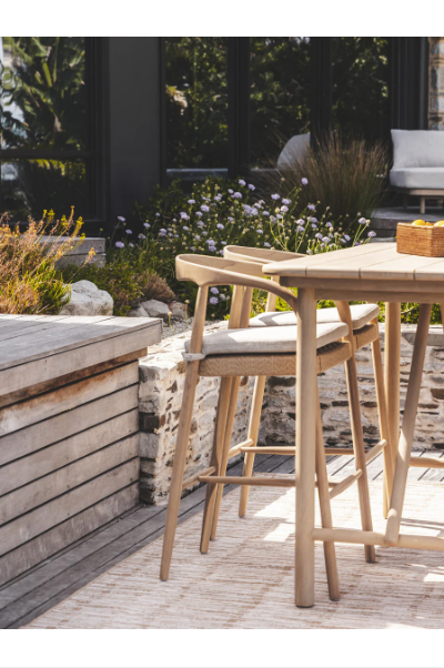 Tulum Teak Natura Bar Chair