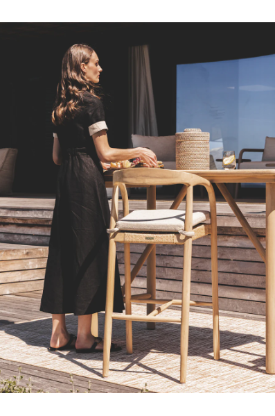 Tulum Teak Natura Bar Chair
