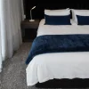 Belfiore Navy Plain Blanket