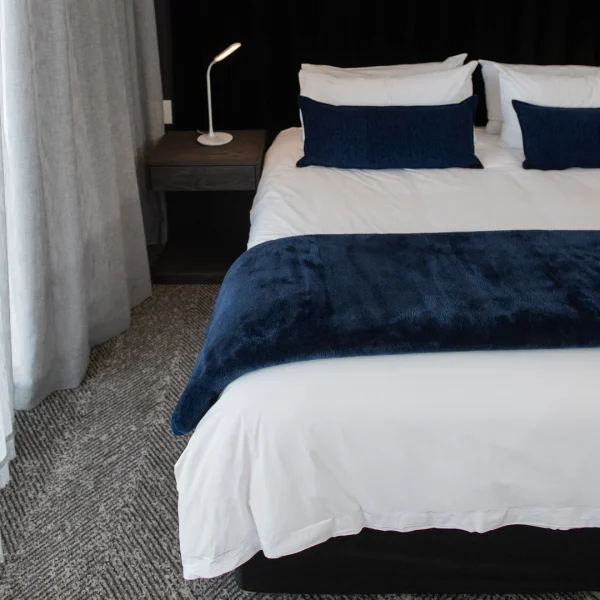 Belfiore Navy Plain Blanket