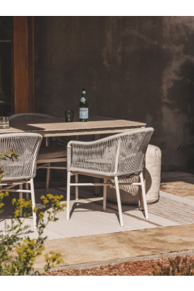 Kariba Shell Outdoor Table 6 Seater