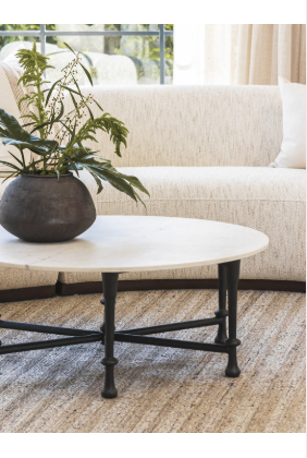 Monaco Salt Rock Marble Coffee Table