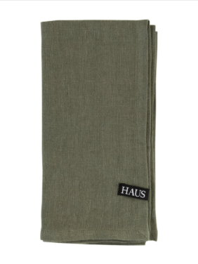Vintage Linen Asparagus Napkin Set of 4