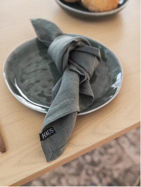 Vintage Linen Asparagus Napkin Set of 4