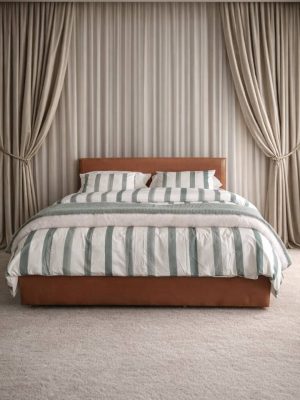 Sylvana Ginger Leather Bed