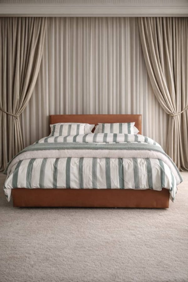 Sylvana Ginger Leather Bed