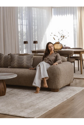 Alana Sandstone Sofa 3 Seater