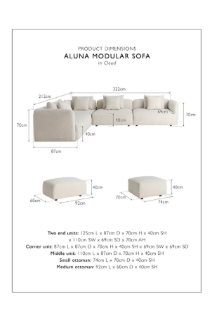 Aluna Cloud Outdoor Sofa Set