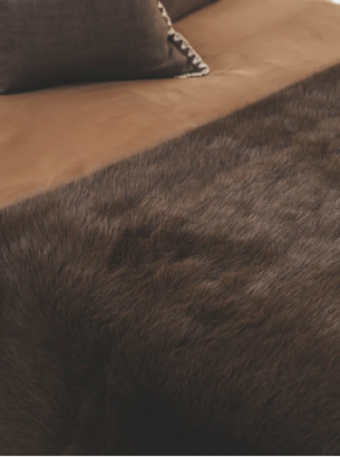 Brown Bear Chocolate Fur Throw