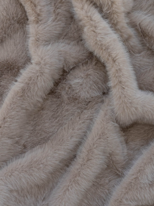 Camel Cream Fur Throw