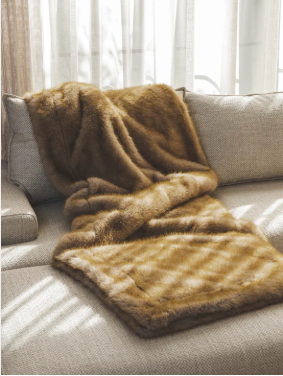 Caracul Savanna Fur Throw