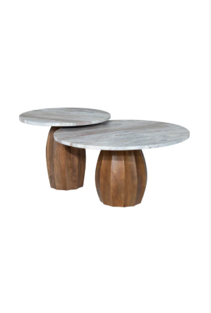 Cocomo Sunkissed Marble Coffee Table Set