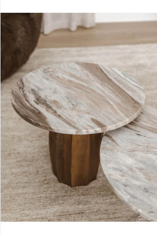 Cocomo Sunkissed Marble Coffee Table Set
