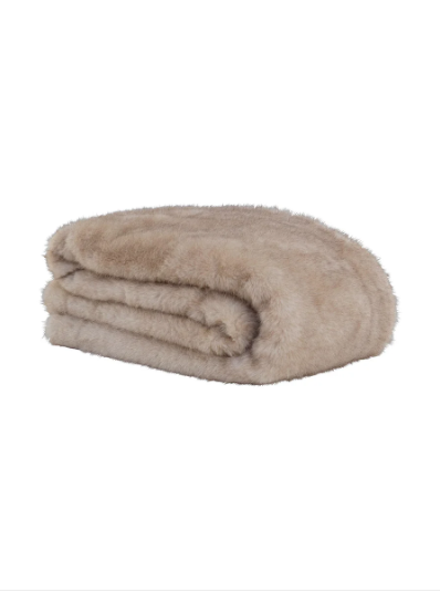Coyote Chai Fur Throw