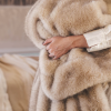 Coyote Chai Fur Throw