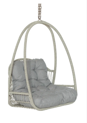 Curucao White Crust Outdoor Swing Chair