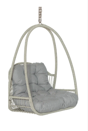 Curucao White Crust Outdoor Swing Chair