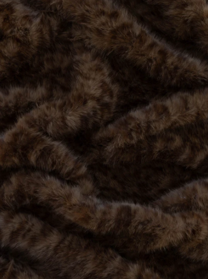 Leopard Mocha Fur Throw