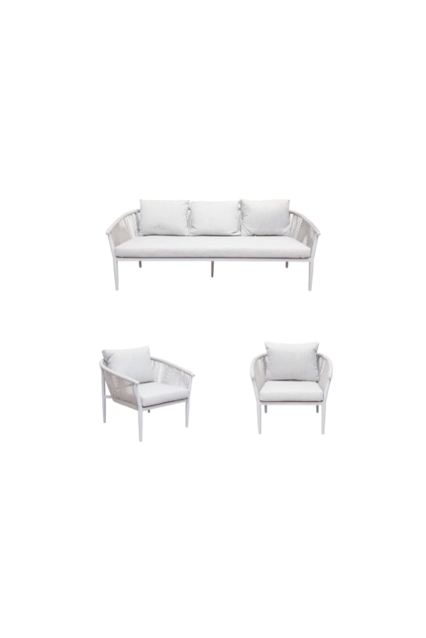 Cruz Crete Oyster Sofa Set
