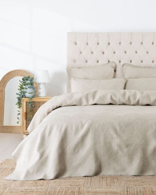 Marceau Oatmeal Coverlet Set