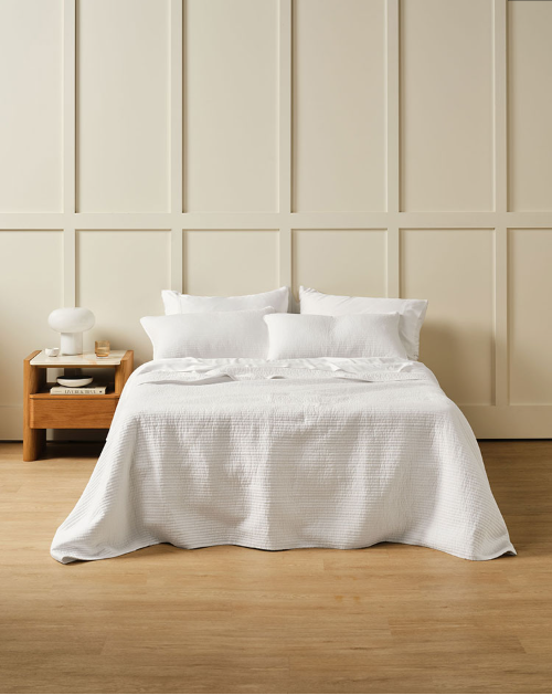 Marceau White Coverlet Set