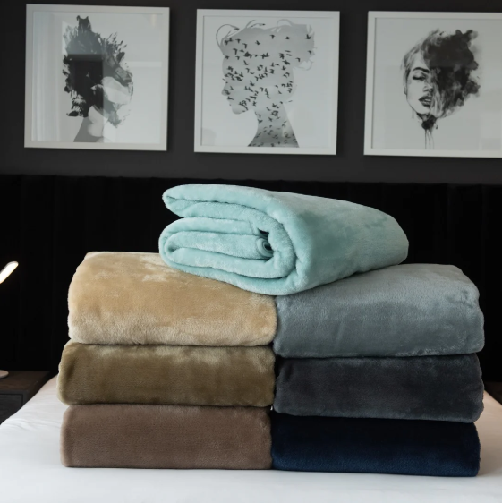Belfiore Khaki Plain Blanket