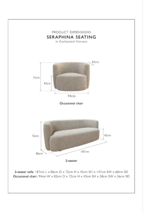 Seraphina Pistachio Harvest 2 Seater