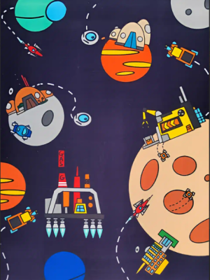 Dream Scapes Planets Rug