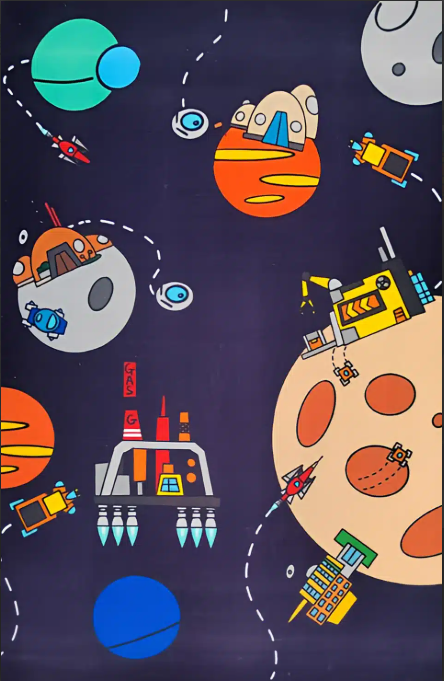 Dream Scapes Planets Rug