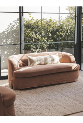 Theadora Ginger Lino 2 Seater