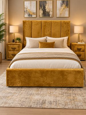 gOLD Captivate Gold Bed & Pedestals