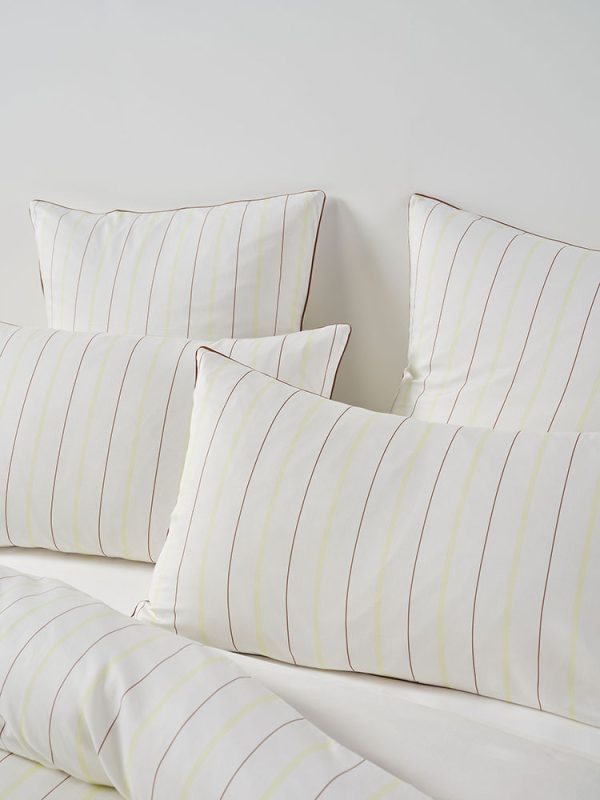 Monday Stripe White Duvet Set