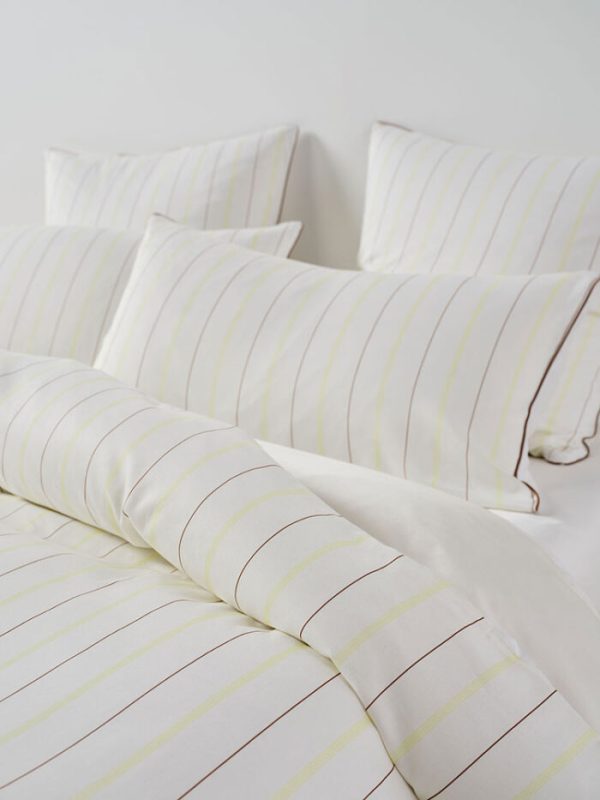 Monday Stripe White Duvet Set