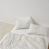Monday Stripe White Duvet Set